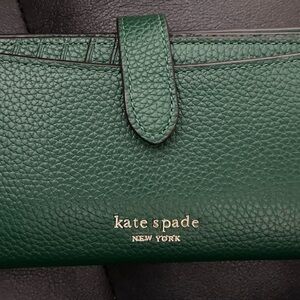 Kate Spade Green Pebbled Leather Wallet